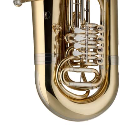 Levante Bbb Sousaphone 3 Valves W/abs Case On Wheels Gold Lacquer LV-MB4705 2 Year Warranty image 3