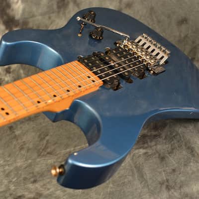 Washburn MG-340 1990s Lake Placid Blue HSH Floyd Super Strat Designed by Grover Jackson w Hard Case image 5