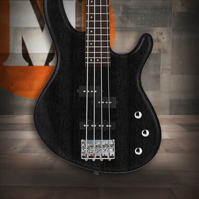 Cort Action PJ Bass Guitar - Open Pore Black image 1