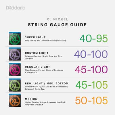 D'Addario EXL165 XL Nickel Wound Bass Guitar Strings, 45-105 Regular Light Top/Medium Bottom, Long Scale image 4