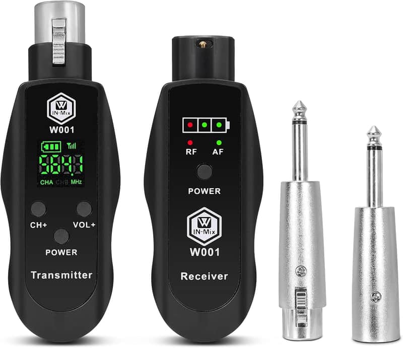 UHF Wireless XLR Transmitter and Receiver