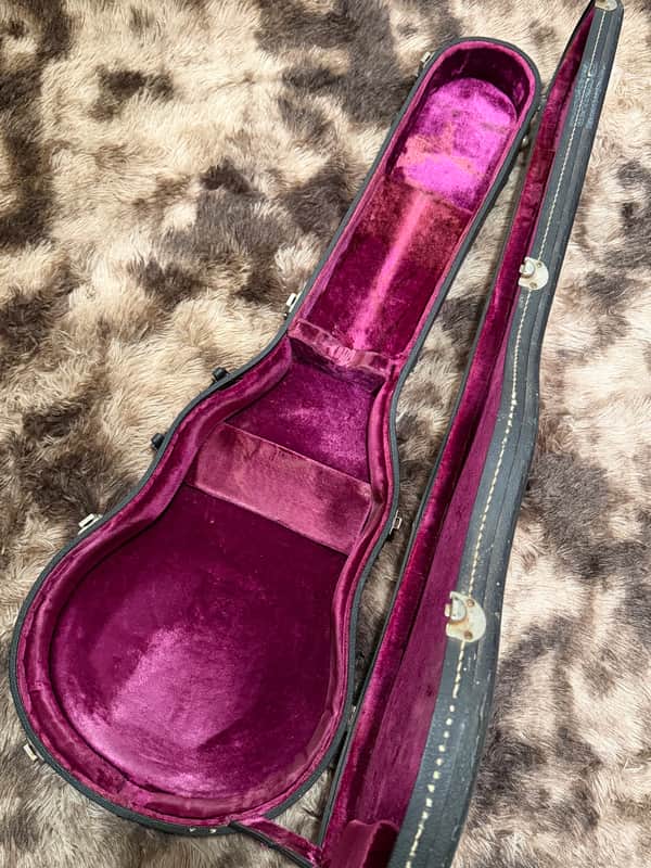1970s Gibson Les Paul Custom Vintage Hard Case - Black / Purple image 1