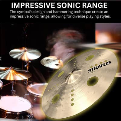 Sabian 18" Stratus Zero Crash Cymbal – B20 Bronze – Natural Finish – Brand New image 3