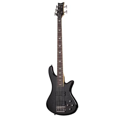 Schecter Stilleto Extreme 5 5-String Bass Guitar - See-Thru Black image 2