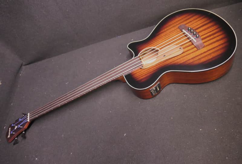 Ibanez AEGB24FE MHS Compact Size FRETLESS Acoustic-Electric Bass Guitar with Finger Rest image 1