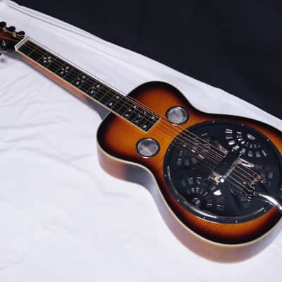 Gold Tone PBS-D Paul Beard Signature Deluxe Square Neck Resonator LEFTY - Two Tone Tobacco - B Stock image 3