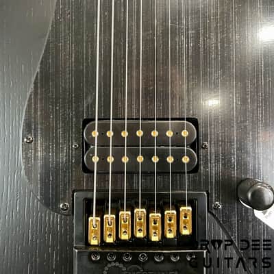 ESP LTD Alex Wade Signature AW-XJ7B Evertune Baritone 7-String Electric Guitar w/ Case (1348)-Open Grain Black Satin image 6
