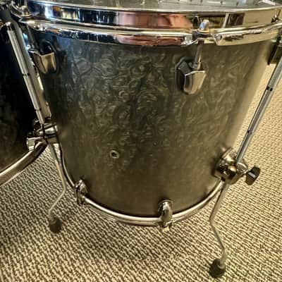 Mapex Saturn V Exotic 4pc Drum Set 12/14/16/22 - Flat Black Maple Burl image 6