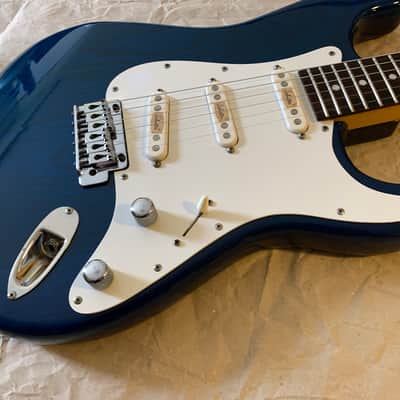 Rockoon Schaller Strat type electric guitar 1987 - Transparent Blue, Kawai made in Japan Very Good Condition with Gigbag image 5