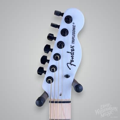 Fender Jack White Signature Triplesonic Acoustasonic Telecaster 2025 - Satin Arctic White with Black Top image 7