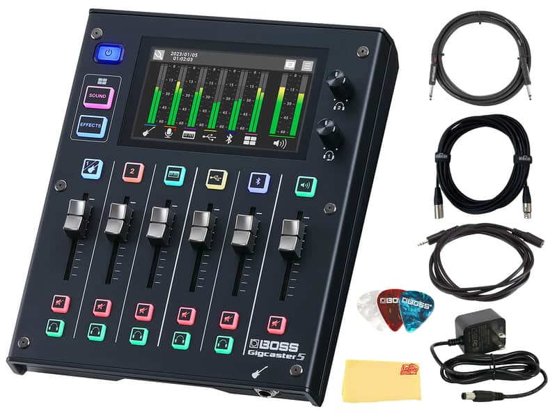 Boss Gigcaster 5 Audio Streaming Mixer w/ Instrument Cable image 1