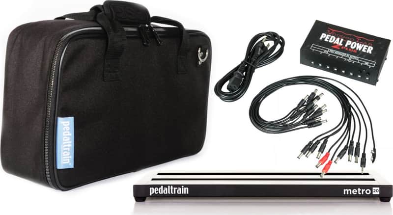 Pedaltrain Metro 20 3-RAIL, 20" x 8" PEDALBOARD w/Soft Case and Voodoo Lab Pedal Power 2 Plus Power Supply image 1