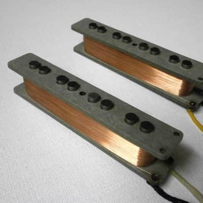 Jazz Bass Pickups A5 CUSTOM Hand Wound Alnico 5 Bridge Neck Jazzbass by Q pickups image 3