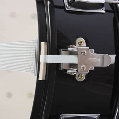 14"x5.5" Snare Drum Kit Black w/ Sticks, Strap & Wrench – Metal Shell, 8 Lug, Beginner Marching Practice Drum image 6