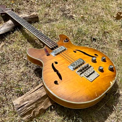 Vintage Harmony H-27 Mid 60’s Bass Guitar - Sunburst Flame Top image 6