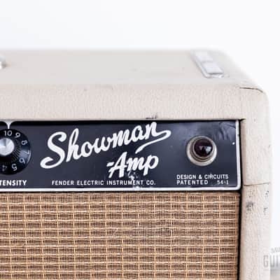 1963 Fender Showman Black Panel Blonde Pre-CBS Vintage Tube Amp Head & 1x12 Tone Ring Cab w/ JBL D120F image 3