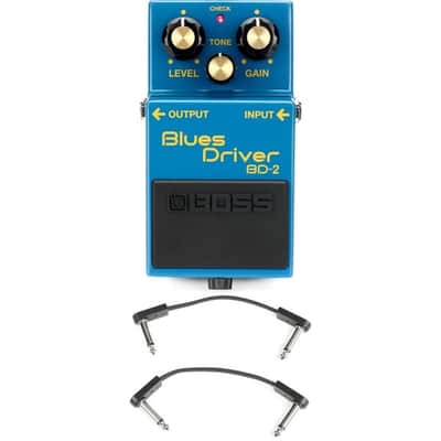 Boss BD-2 Blues Driver Pedal with 3 Patch Cables image 2