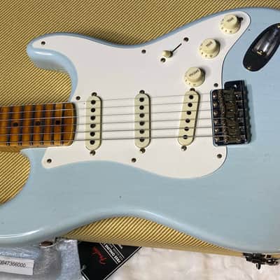 Fender Custom Shop 1957 Stratocaster Journeyman Relic - Aged Sonic Blue - 7.8lbs - Authorized Dealer - OPEN BOX - SAVE BIG! G06385 image 10