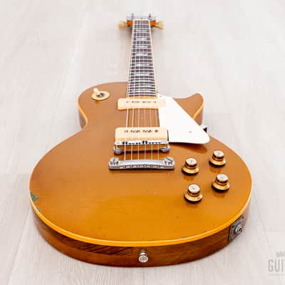 1976 Gibson Les Paul Deluxe Goldtop Vintage Guitar w/ P-90s, Case image 10