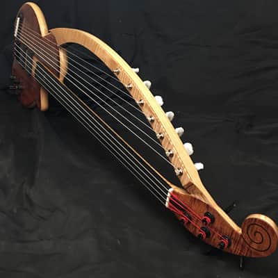 Barton Basses 11-String Fretless Harp Bass 2016 Koa image 2