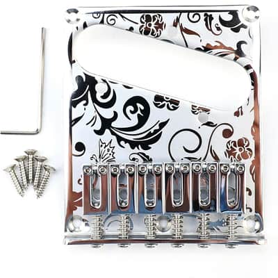Fender Telecaster Stainless Steel Engraved Bridge Single Coil (10.5mm Post Spacing) - Chrome FREE SHIPPING! image 1