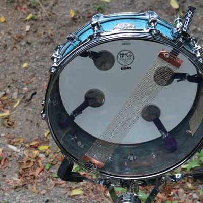 HHG Drums Super-muff Seamless Copper Snare Drum 2022 Natural Patina Copper image 18