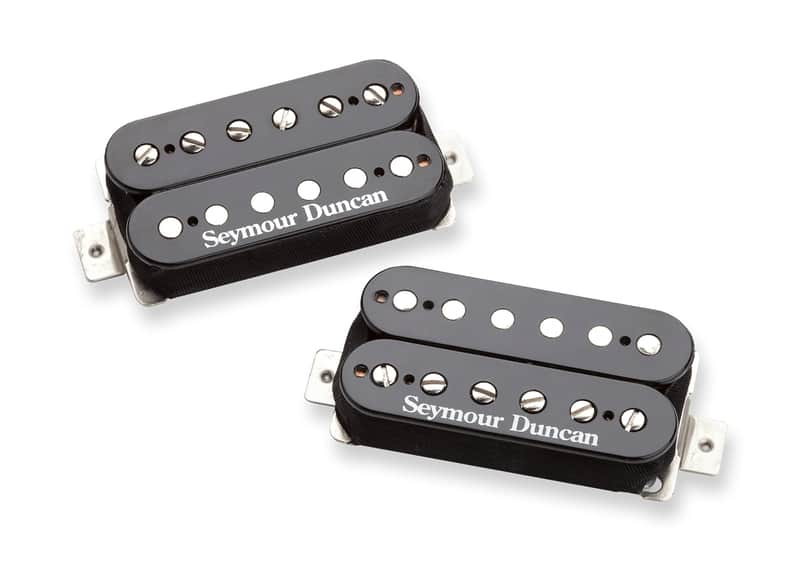 Seymour Duncan Hot Rodded Humbucker Set SH-4/SH-2n Black Bobbins image 1