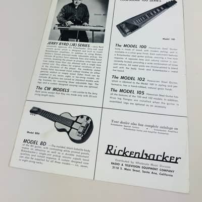 Rickenbacker Hawaiian Steel Guitars Brochure 1968 image 2