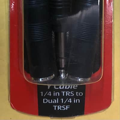 Hosa YPP-118 Y Cable 1/4" TRS to Dual 1/4" TRSF - Black image 2