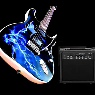🎸+Amp! Unmarked S Series Electric Guitar +Whammy / Tremolo +Rosewood FB +Soft Case/Gig Bag +Strap +Cable +Pick!🎸 image 1