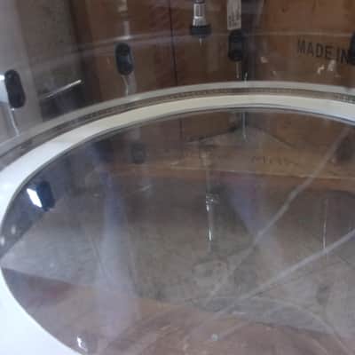 Crush Clear Acrylic 22" x 18" Bass Drum with spider web stress cracks at lugs image 12