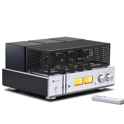 MUZISHARE X9 Stereo Tube Amplifier with Remote Control,Single-Ended Class A, 300B Tubes, Built-in MM Phono Stage, Power AMP, 6.5mm Headphone Output,ac115 and AC230 Switchable image 2