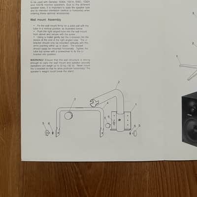 Genelec 1037B (Pair) + Wall Mounts 12" 3-Way Powered Midfield Studio Monitors 1995 - 2003 - Black image 5