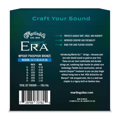 Martin Era Treated Acoustic Guitar Strings Medium MP550T - .013 - .056 image 2