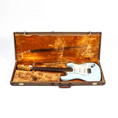 1962 Fender Stratocaster Daphne Blue Owned by Brian Setzer image 22