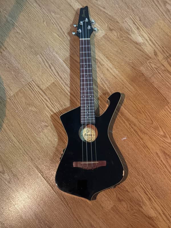 Ibanez UICT10-BK Iceman Concert Ukulele 2019 - Present - Black image 1
