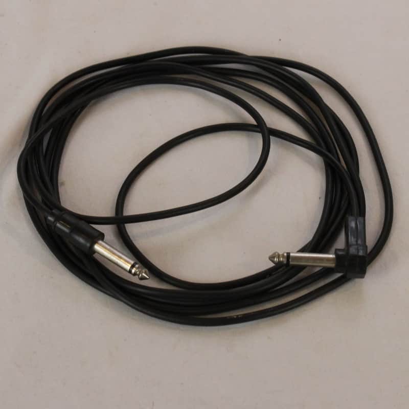 Vintage Italian Instrument Cable Mono 1/4" Male to Curved Mono 1/4" Male image 1