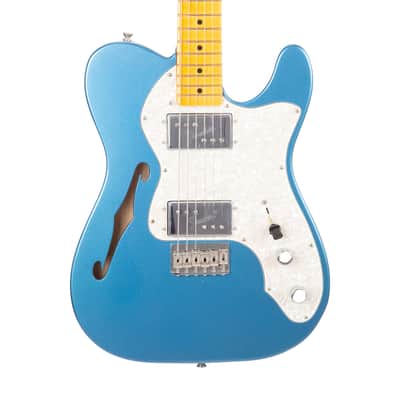 2022 Fender American Vintage II 72 Telecaster Thinline Electric Guitar, Maple FB, Lake Placid Blue, V1XXXX image 4