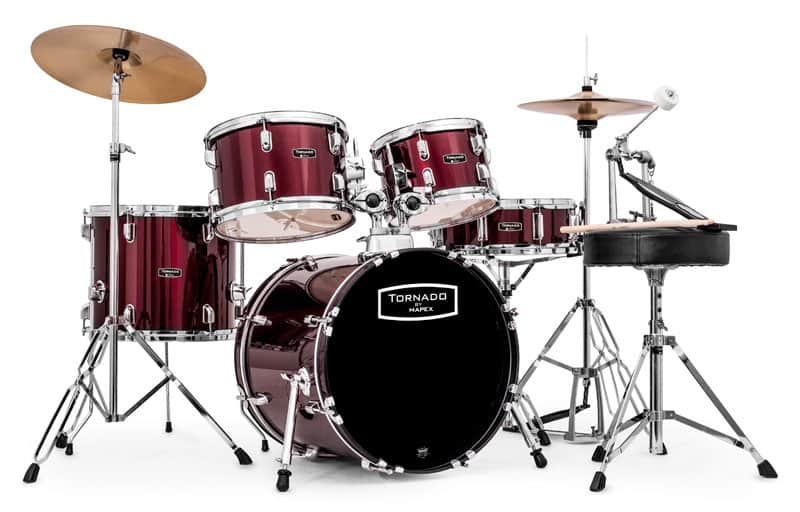 Mapex Tornado 18-Inch Compact Drum Kit, Dark Red image 1