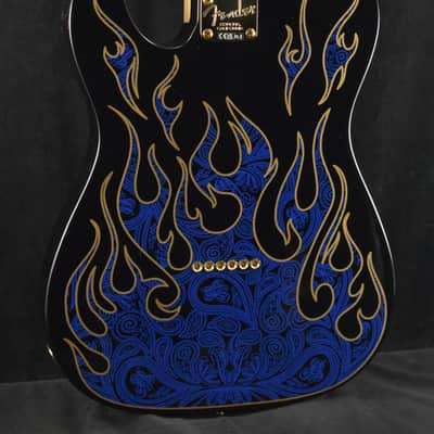 Mint Fender James Burton Telecaster Blue Paisley Flames Maple Fingerboard image 9