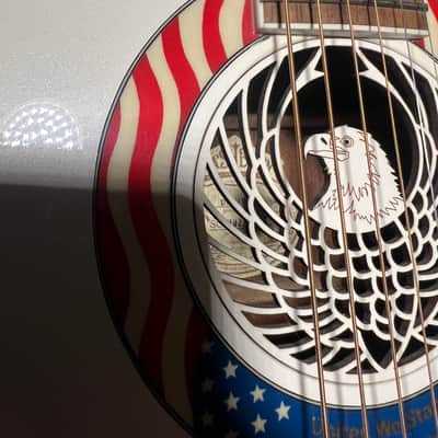 Washburn D2001PWH Patriot 2002 - Pearl White image 16