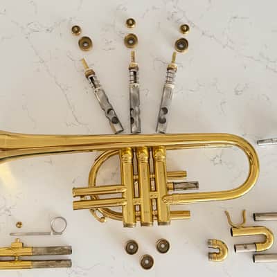 King Tempo II 603 Student/Intermediate Bb Cornet w/original case. - Lacquered Brass image 16