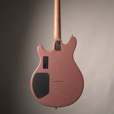 Ernie Ball Music Man Valentine Electric Guitar - Pink Champagne Sparkle w. original deluxe gig bag image 4