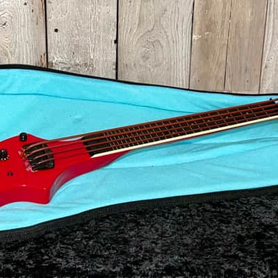 Excellent DeArmond / Fender Ashbory Bass Red 4 String Bass, Original Case , Korea ! image 13