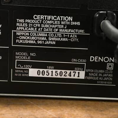 Denon DN-C630 Professional Single CD Player CG0122N image 10