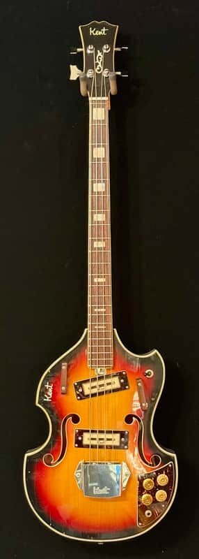 Original Kent 833 Violin style 1966 bass burst image 1