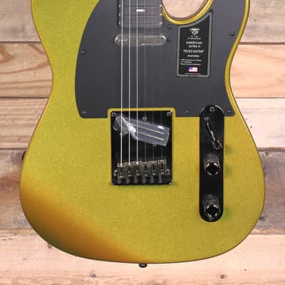 Fender 75th Anniversary American Ultra II Telecaster Electric Guitar Liquid Gold w/ Case