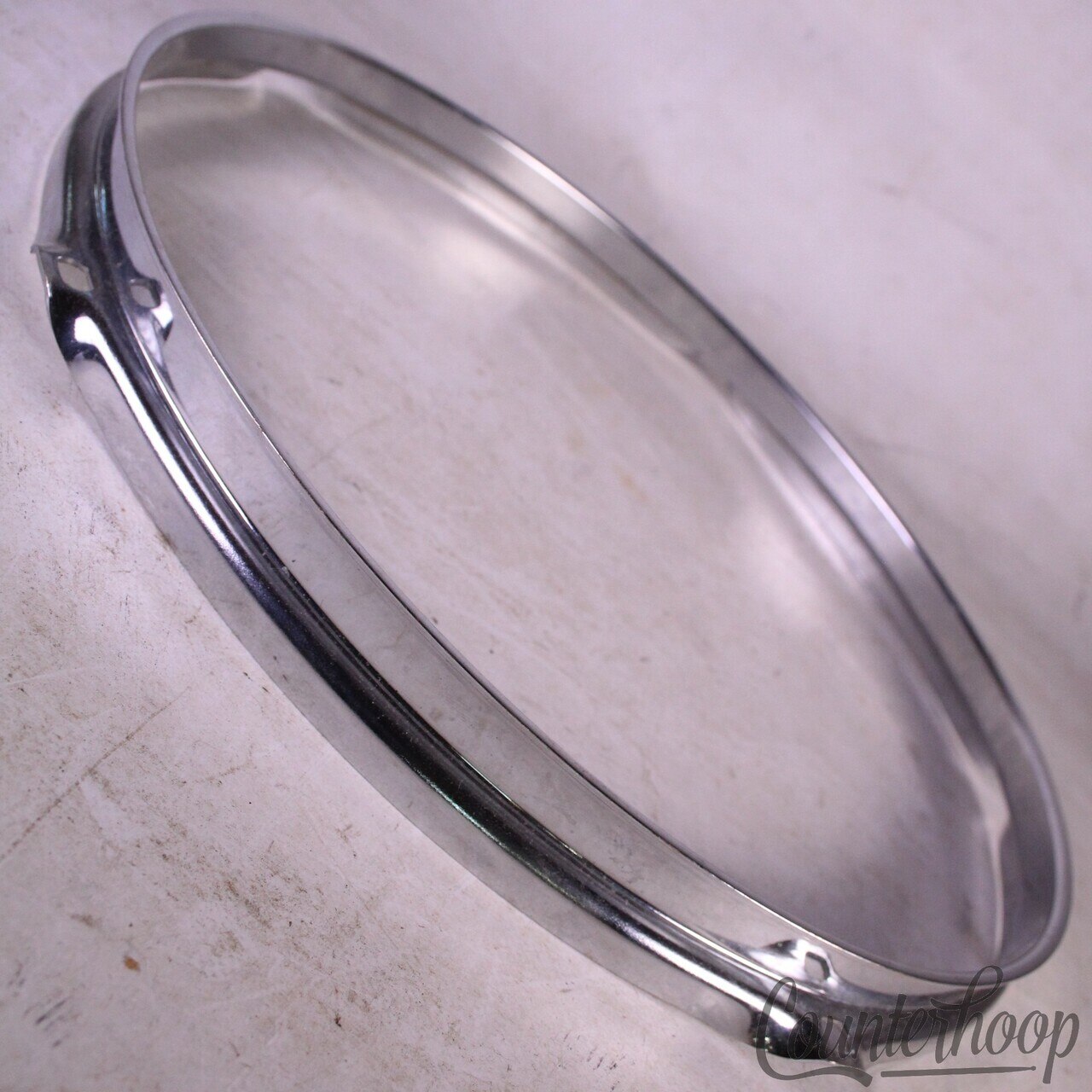 13" Tom Drum Batter/Resonant Rim/Hoop 80s 5-Lug-Hole Chrome Ludwig-Style* — main photograph