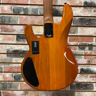 Sterling by Music Man Stingray Ray34 HH Amber Burled Poplar Top image 7