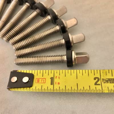 (19) Pearl 1 & 3/4” Stainless Steel Tension Rods for Snare Drum, Tom, Standard 24 Thread image 2